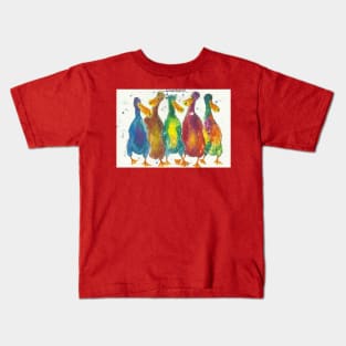 Colourful Ducks. "Quackers!" Kids T-Shirt
